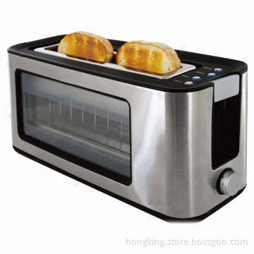 Toaster with Glass Housing and Bread Maker, Grill Function